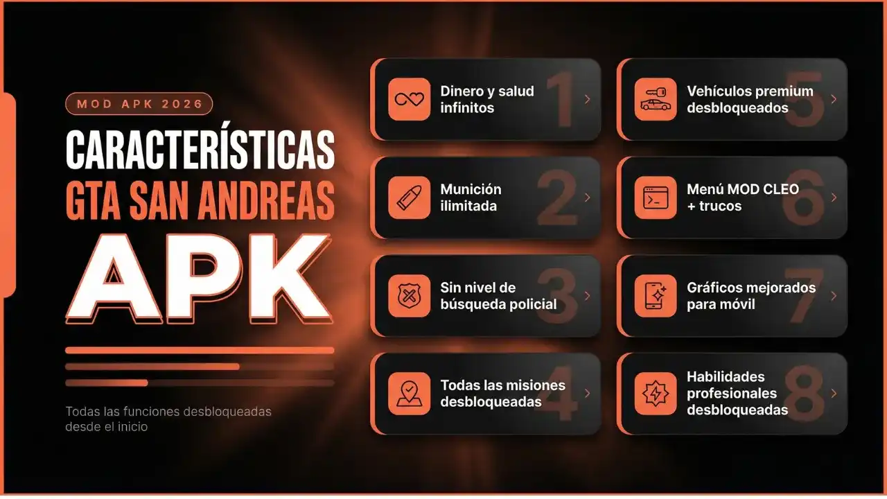 Características GTA San Andreas APK